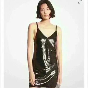 MICHAEL  MICHAEL KORSSequined Mesh Tank Dress